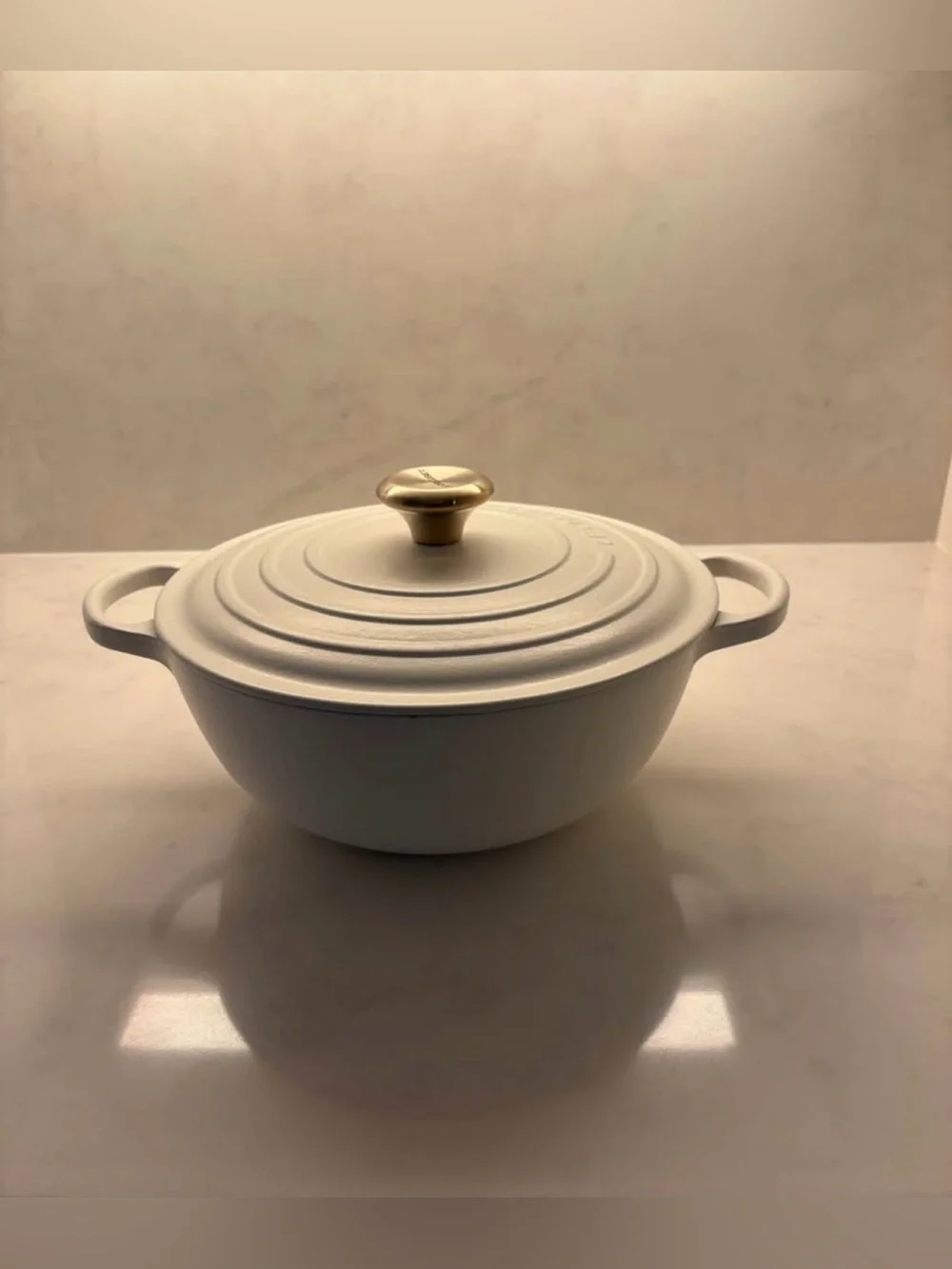 Le Creuset Signature Enameled Cast Iron Soup Pot, 4.5-Qt. With Gold Knob